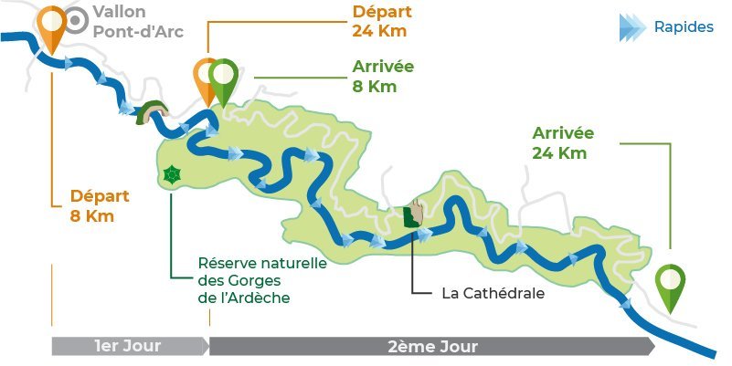 plan des gorges 24+8km